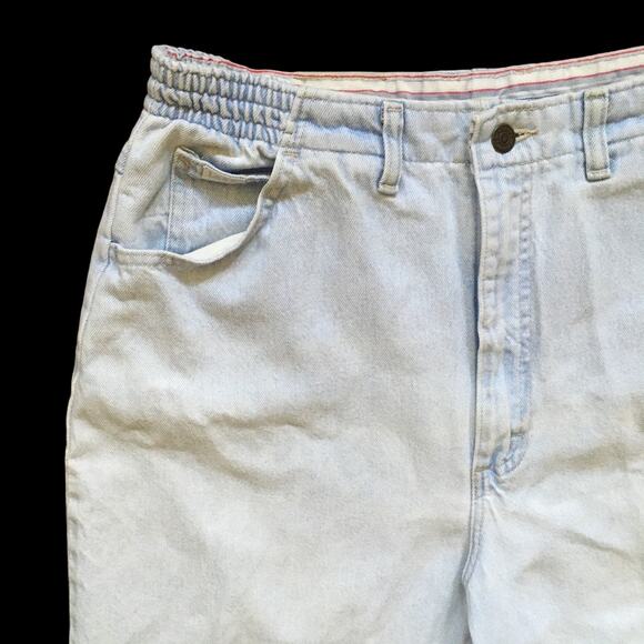 VTG 90s LEE High Rise Tapered Leg Jeans in Extra light wash SZ 12 SHORT - Picture 2 of 9